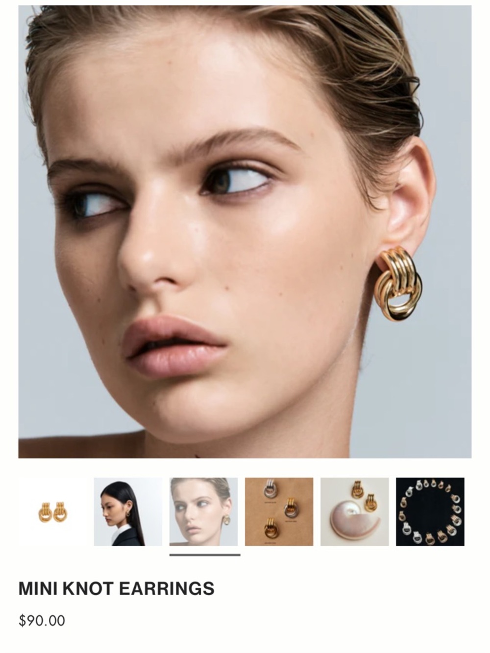 Elegant Gold Mini Knot Hoop Earrings